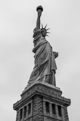 Fototapeta premium Black and white image of lady liberty, Statue of Liberty, New York