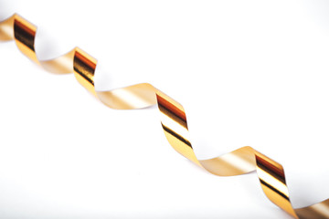 Isolated gold ribbon