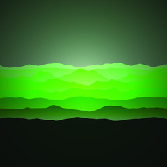 Color Mountains Landscape Generative Art background illustration