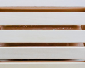 Abstract background of white smooth wooden boards, horizontal arrangement