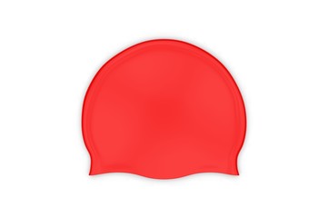 Blank swim cap for branding and mock up, 3d render illustration.