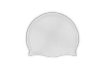 Blank swim cap for branding and mock up, 3d render illustration.