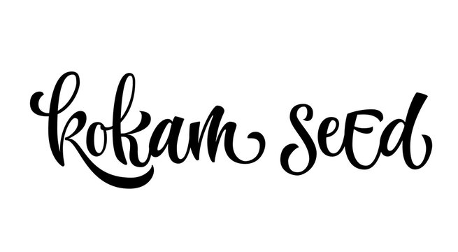 Kokam seedi - hand drawn spice label.