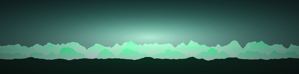 Color Mountains Landscape Generative Art background illustration