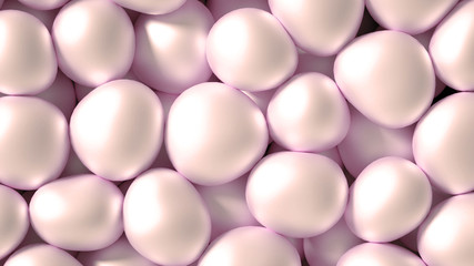 Beautiful background with beads, particles and simulation. 3d illustration, 3d rendering.