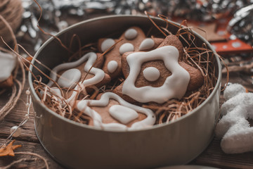 gingerbread in a beautiful Christmas box