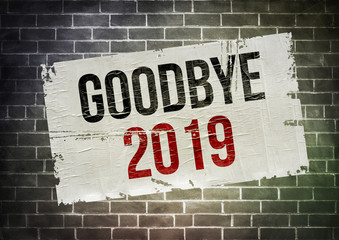 Fototapeta na wymiar Goodbye 2019 - review the last year