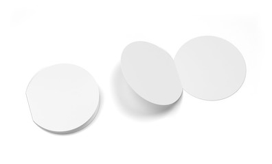 Blank bi-fold round brochure