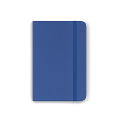 Blank notebook with elastic band closure mockup