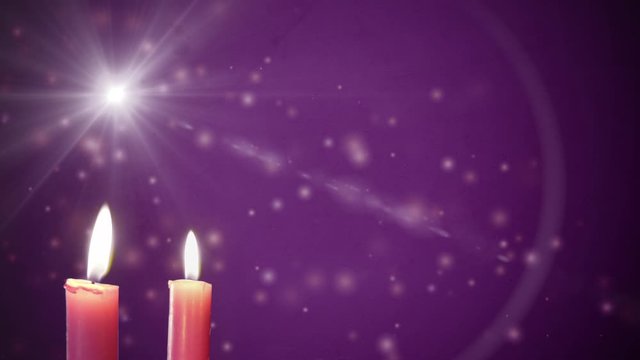 Second Sunday of Advent Candles Seamlessly Looping Video Background