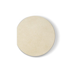 Blank bi-fold round brochure