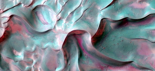 wind pottery, abstract photography of the deserts of Africa from the air. aerial view of desert...