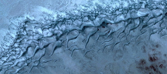 the wave, stock photo, abstract photography of the deserts of Africa from the air. aerial view of...