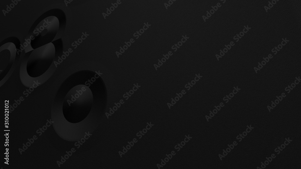 Poster abstract futuristic background with round geometry and copy space for text, large empty space, wallp
