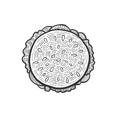 Fototapeta premium Hand drawn burger. Vector illustration.