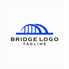 simple bridge logo design template vector icon illustration