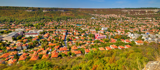 Beautiful view over town of Provadia in Bulgaria