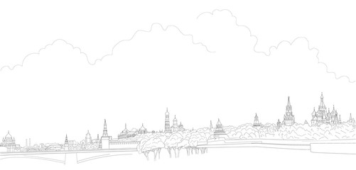 sketch view of the Kremlin