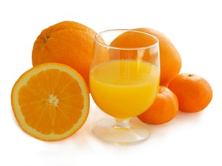 mangoes and oranges ,juice or smootie as wholesome food
