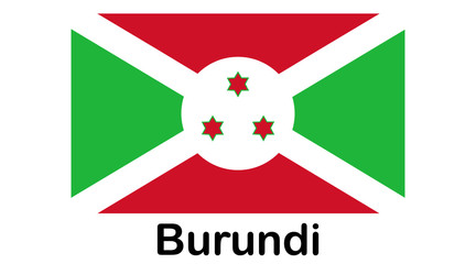 original and simple Burundi flag isolated in official colors and Proportion Correctly © MichiruKayo