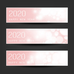 Set of Horizontal Christmas, New Year Headers or Banners - 2020