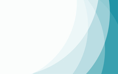 Abstract circular wavy aquamarine white and blue layout background 