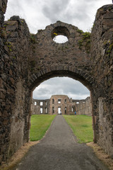 Ruins of a medieval mansion, Downhill House, Downhill Demesne, Downhill, County Londonderry, Northern Ireland, United Kingdom