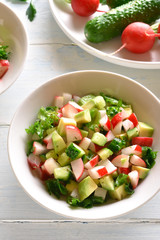 Healthy vegetable salad