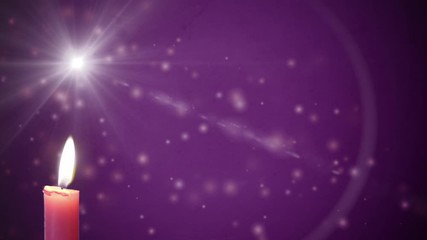 First Sunday of Advent Candle Seamlessly Looping Video Background