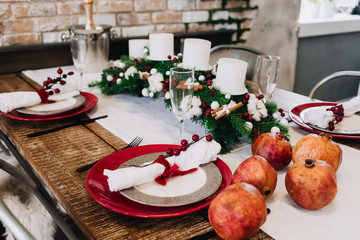  Christmas decorations with a Christmas tree in the interior