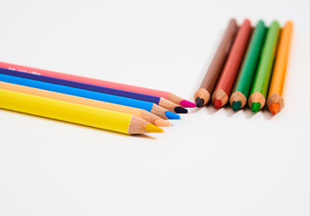 Pencils colors desing education graphic 