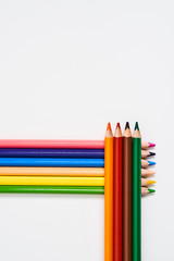 Pencils colors desing education graphic 