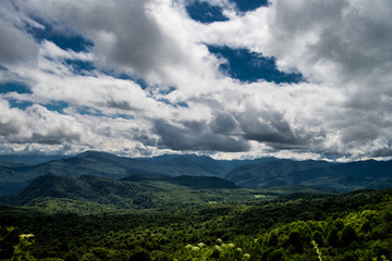 Fototapeta premium view of mountains