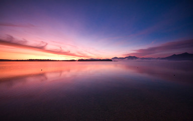 Dawn on Chiemsee Lake. Bavaria, Germany