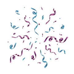 Colorful bright confetti background. Confetti burst. Festive vector illustration