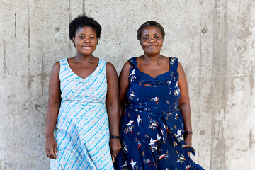 Woman with adult daughter