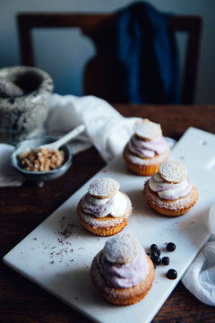 Cupcakes on table