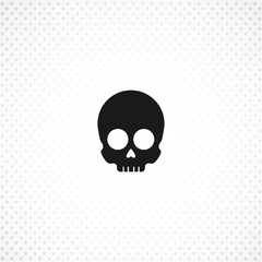 skull vector icon on white background