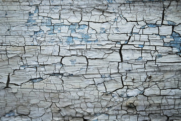 white and blue cracked texture wall