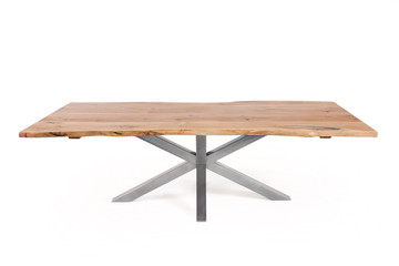 vintage wooden table isolated on white background