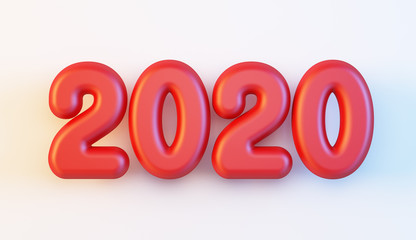 2020 Happy new year creative design background or greeting card