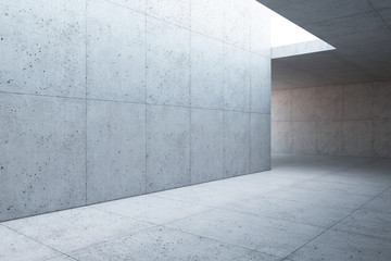 blank concrete space interior, 3d rendering - 310041870