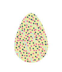 Set of multi-colored abstract Easter eggs. Watercolor decorative drawing