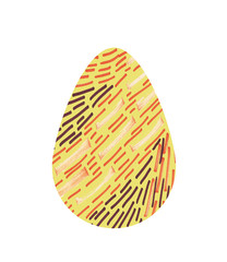 Set of multi-colored abstract Easter eggs. Watercolor decorative drawing