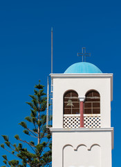 Blau weiße Kirche in Kos Stadt auf der Insel Kos Griechenland