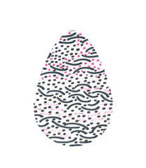 Set of multi-colored abstract Easter eggs. Watercolor decorative drawing