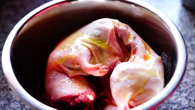 Cooking guinea pig 