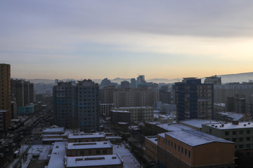 The beauty of the city at sunset.