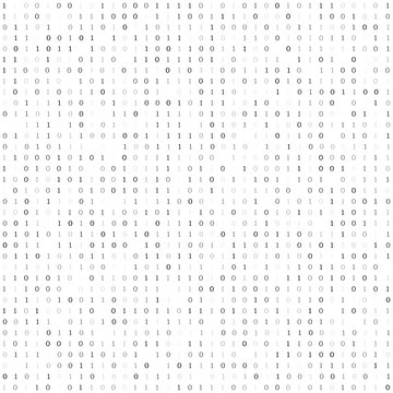 Binary code background. Vector data symbol. Algorithm concept design. Matrix code on the screen. One and zero