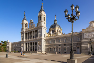 Fototapeta na wymiar Madrid, Spain. Cathedral of Santa María la Real de la Almudena